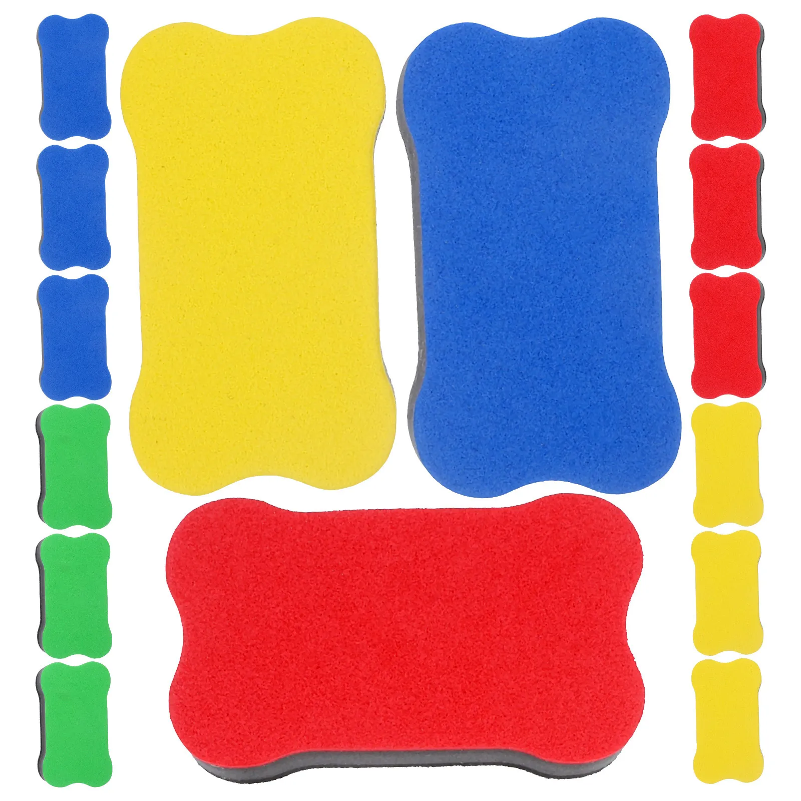 24 قطعة ممحاة السبورة إيفا محايات جافة محمولة مغناطيسية ناعمة لمؤسسات التدريب المكتبية المدرسية ممحاة قلم تحديد السبورة البيضاء #4