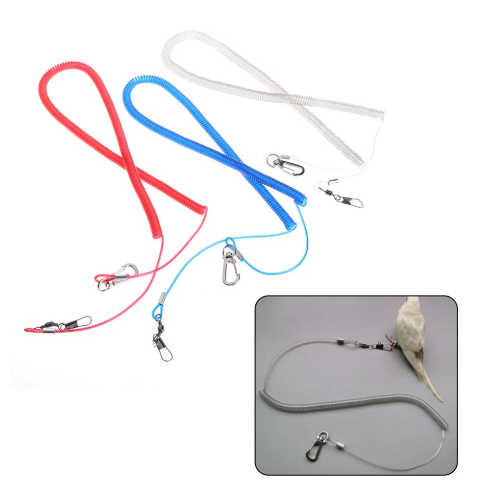 

Birds Ankle Training Rope Travel Parakeet Cage Accessories Harness Parrot Leash Elastic Pet Chew Resistant Steel Wire All Season