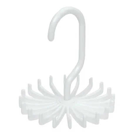 360 도 회전 타이 랙 벨트 행거, 옷장 정리용 20 넥 홀더 후크, 12x11x3.8cm, 신제품