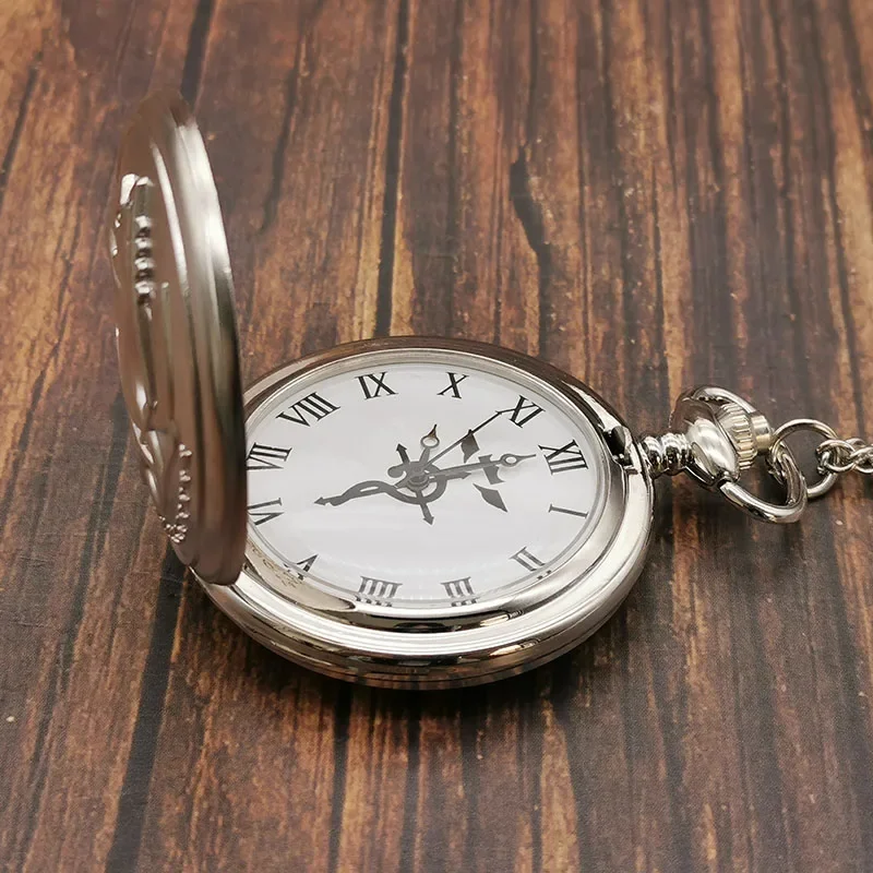 Full Metal Alchemist Vintage Fob Watch Pendant Mens Steampunk Quartz Pocket Watches mens Japan Anime Necklace Children Boy Gift