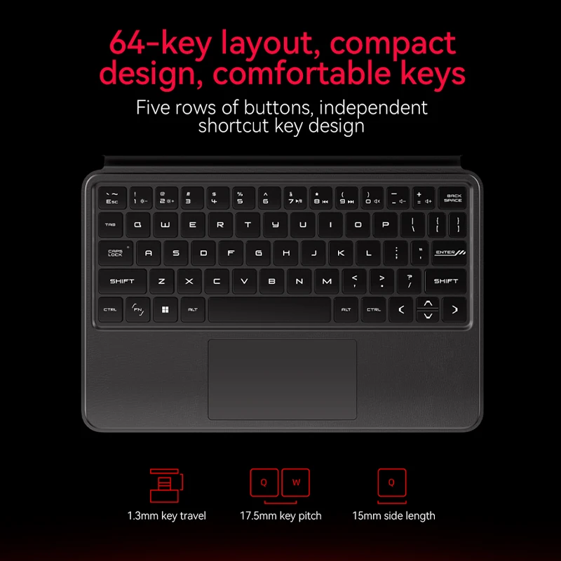 Original RedMagic gaming Tablet Pro Nova Magnetic Smart Touch Keyboard Protection Case 64-Key Compact Layout