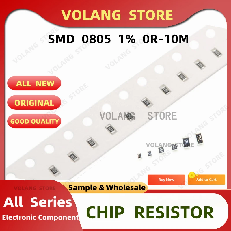 100Pcs 1% SMD Resistor 0402 0603 0805 1206 523K 536K 549K 560K 562K 590K 604K 619K 620K 634K 649K 665K 680K 715K 732K 750K 768KF