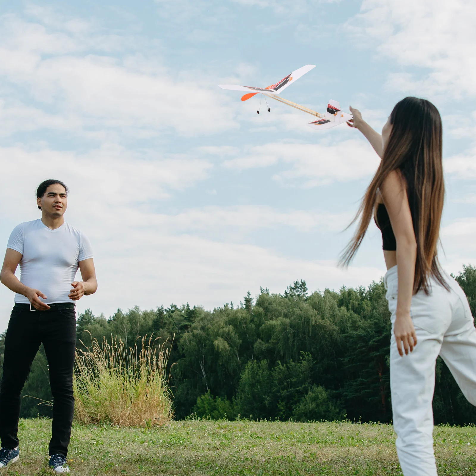 Leichter Schaumstoff-Gleiter mit Gummiband-Antrieb DIY Handstart-Flugzeug für Outdoor-Spaß Kinder-Wissenschaftsexperiment Bastelset