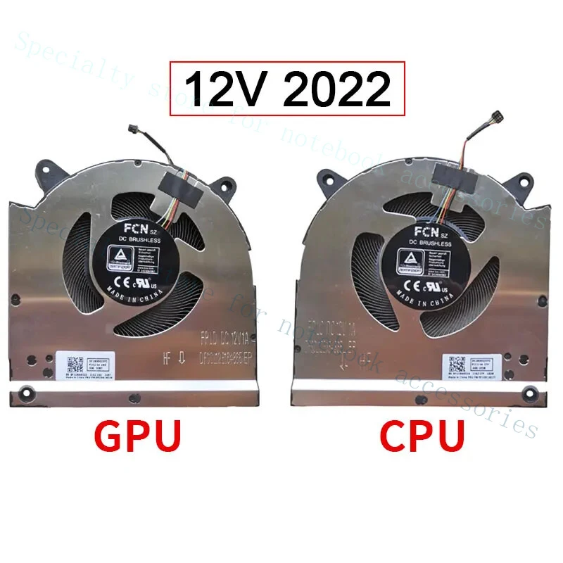

A+ CPU GPU Fan For Lenovo Legion S7 16IAH7 82UG Y9000X R9000X 2022 5F10S14024