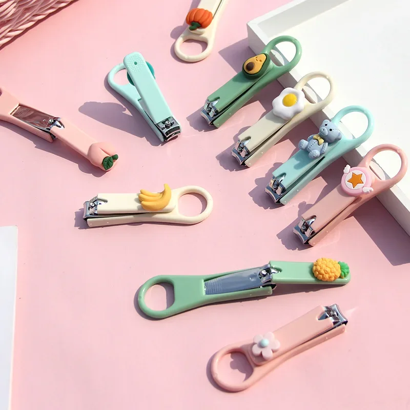 Nail Clippers Cutter Nipper Trimmers Knifes Set Lovely Peach Frog Cute Manicure Pedicure Tools Professional Fingers Toe Clippers