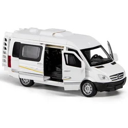 Hot 1:32 Scale Diecast Car Benz MPV Sprinter Metal Model With Light And Sound Pull Back Vehicle Alloy Toy Collection For Gifts