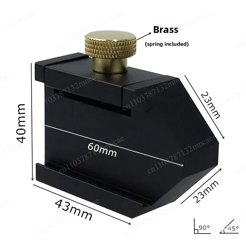 adjustable marking tool with fixed block for marking Steel ruler positioning block, yellow limiter, ruler stopper