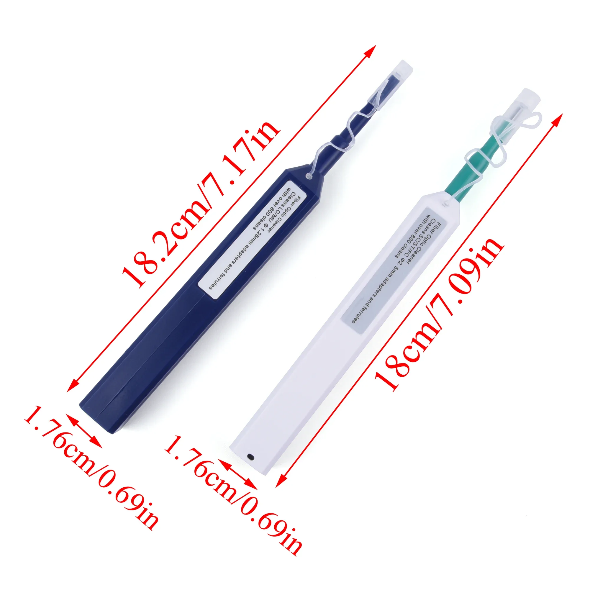 1PCS SC/FC/ST LC/MU One-Touch Fiber Optic Cleaning Tool 1.25mm and 2.5mm Cleaning Pen 800 Cleaning Fiber Optic Cleaner