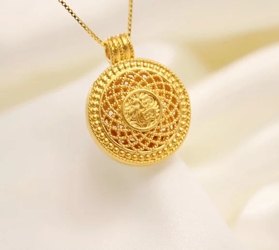

24k pure gold pendants 999 real gold jewelry about 1.1grams