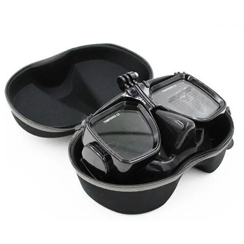 Diving Glasses Storage Box Underwater Mask Goggles Glasses Storage Diving Face Cover Snorkel Zipper Case for Underwater Swimming image 4