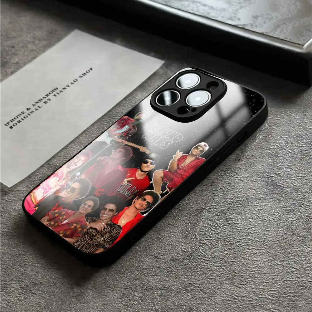 Cool pop B-Bruno singer poster Phone Case For iPhone17 Air 16 e 15 14 13 12 11 Plus Mini Pro Max Glass Magnetic Case view 4