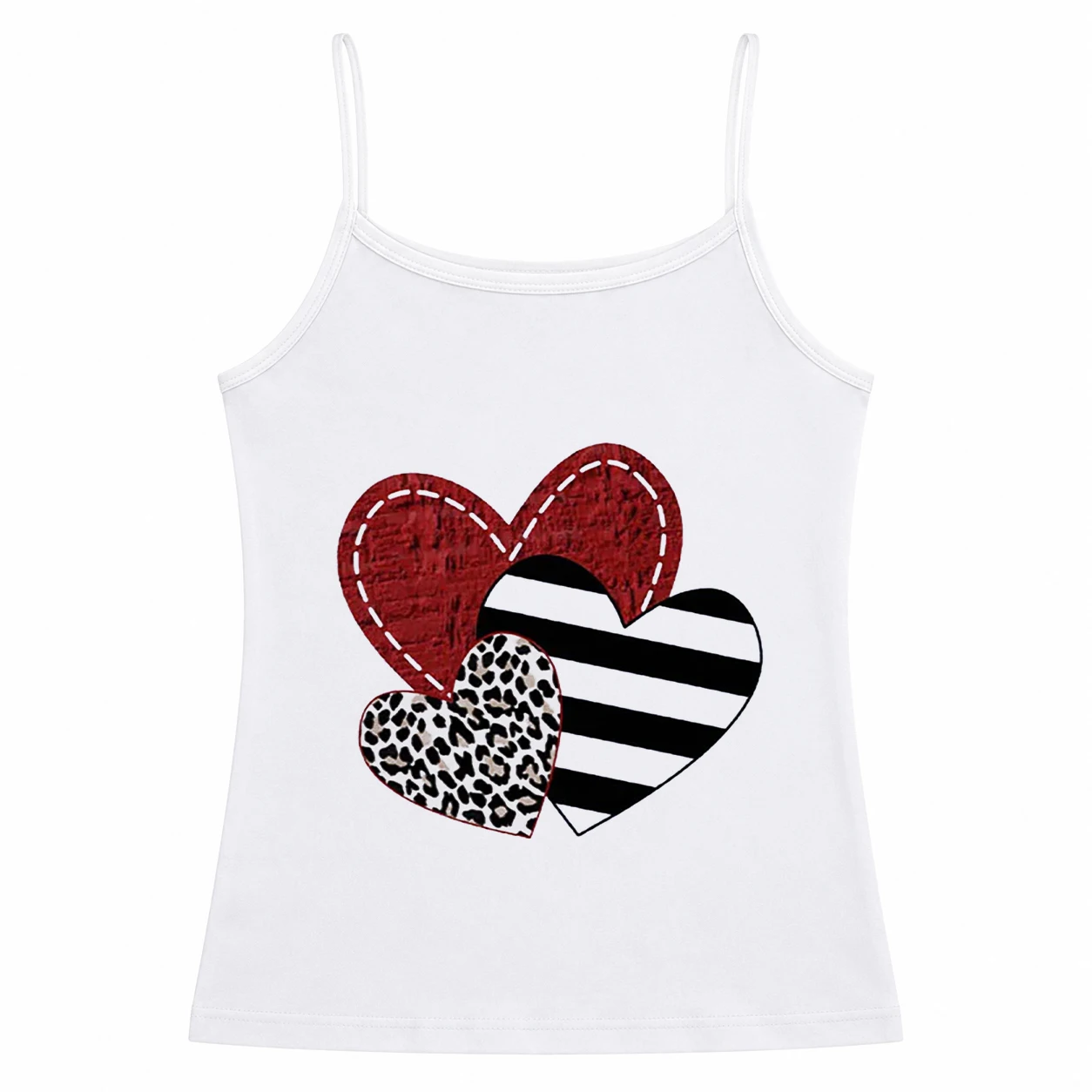 Cute Girls 2026 Crop Tops Casual Printed Graphics Love Sling Strap Summer New Fashion Harajuku Gothic Y2k Style Sexy Women Camis