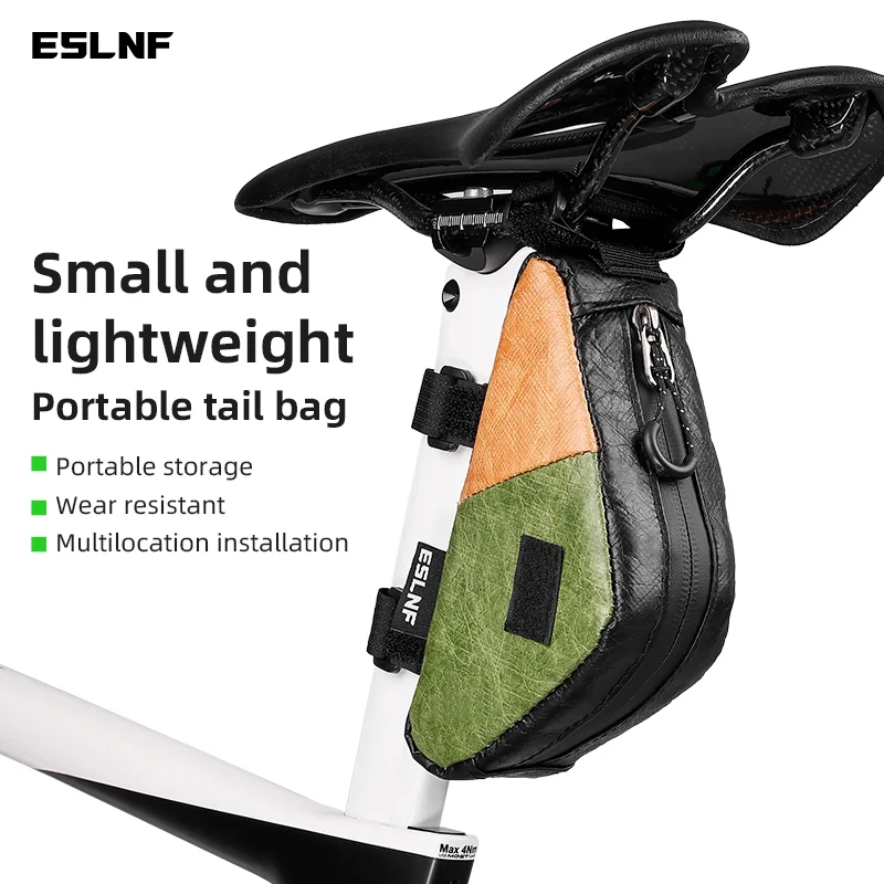 AliExpress ESLNF Portable Road Bicycle Triangle Bag Ultralight Mountain Bike Rear Bag Mini Cycling Frame Tool Bag Bike Accessories