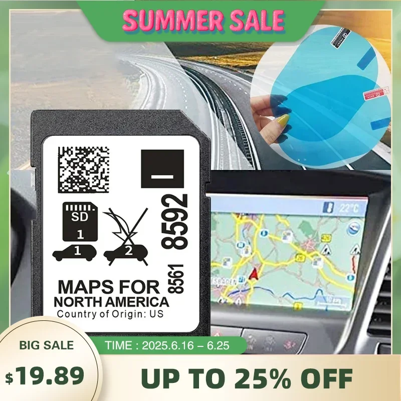 

GPS Accessories Update Maps for Buick Cadillac Chevrolet GMC 2023 Navigation System SD Card North America Map 32GB GM 8561 8592