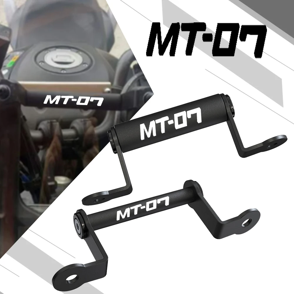 12/22MM MT07 MT 07 Motorcycle Accessories Phone Holder Stand GPS Navigation Plate Bracket For Yamaha MT-07 Tracer 2016-2019 2023