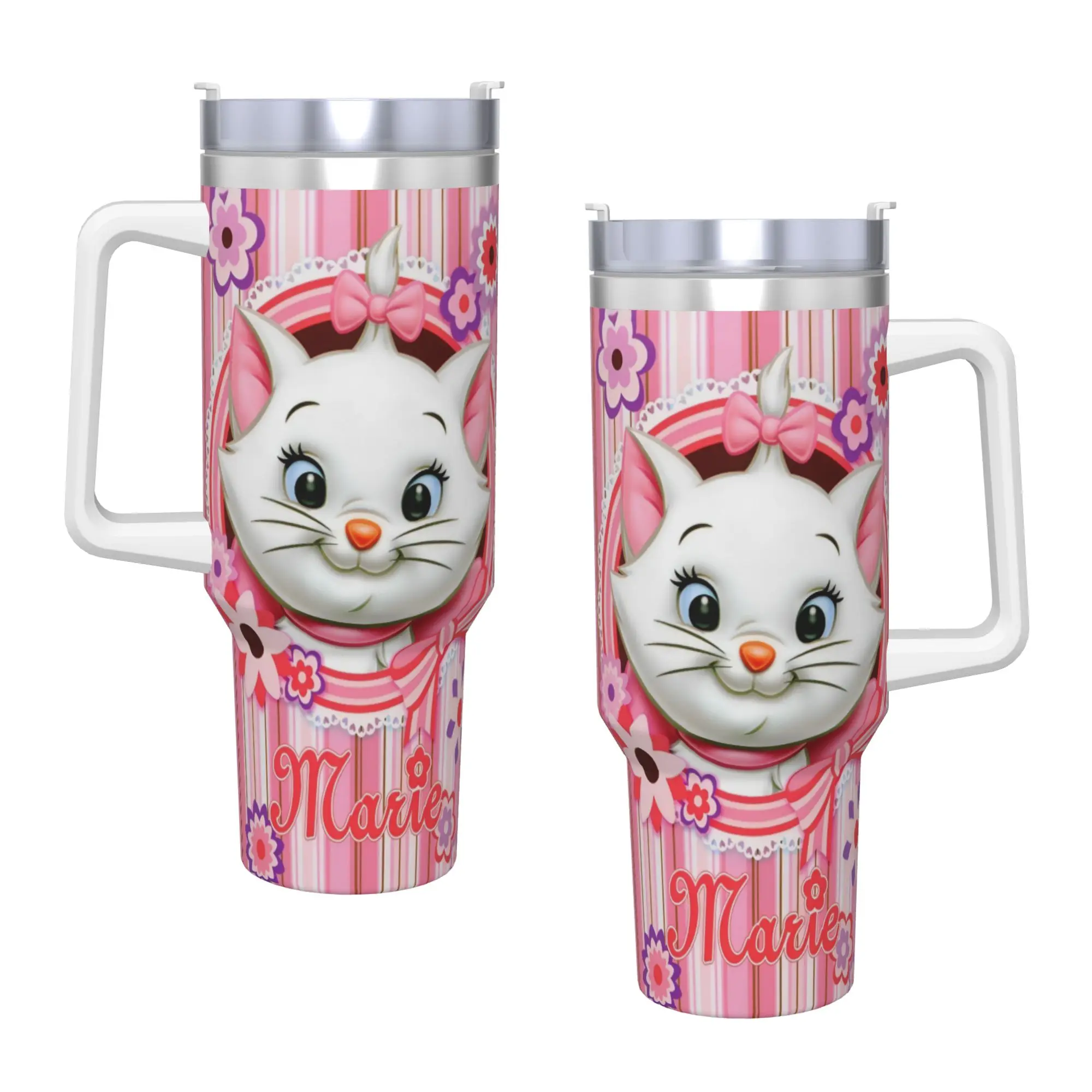 Stainless Steel Tumbler The Aristocats Marie Cat Thermal Mug  Insulated Hot Drinks Car Mugs Travelist Custom DIY Water Bottle