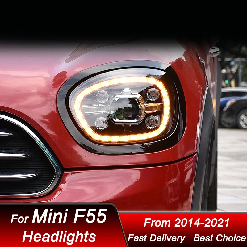 

Pop Car Styling Headlights For BMW Mini F60 2017-2020 New Style Full LED Headlamp Assembly Upgrade Projector Lens Accessories Ki