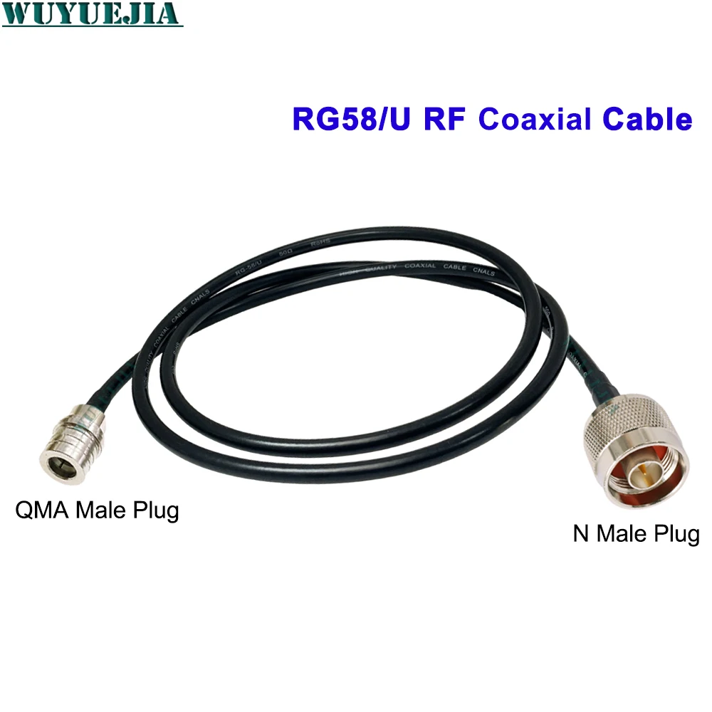 QMA Male Plug Right Angle to L16 N Female Jack Waterproof Cable For Antenna WIFI Lot Low Loss RG-58/U Coaxial Cable High Quality