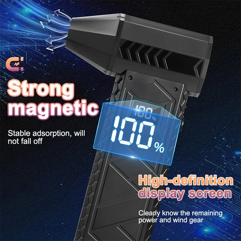 450000 RPM Violent Mini Brushless Turbo Jet Fan Cordless Powerful Blower with High Speed Duct Fan Motor 58m/s Jet Dry Fan