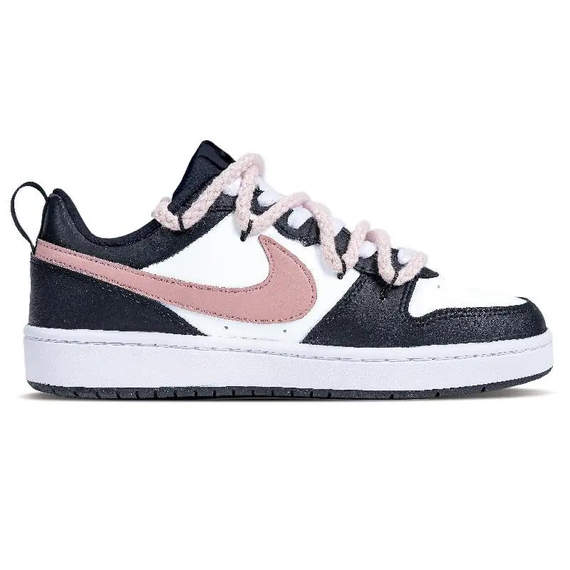 【Customize】Nike Court Borough Skateboarding Shoes Women's Low-top Pink Sneakers shoes BQ5448-115