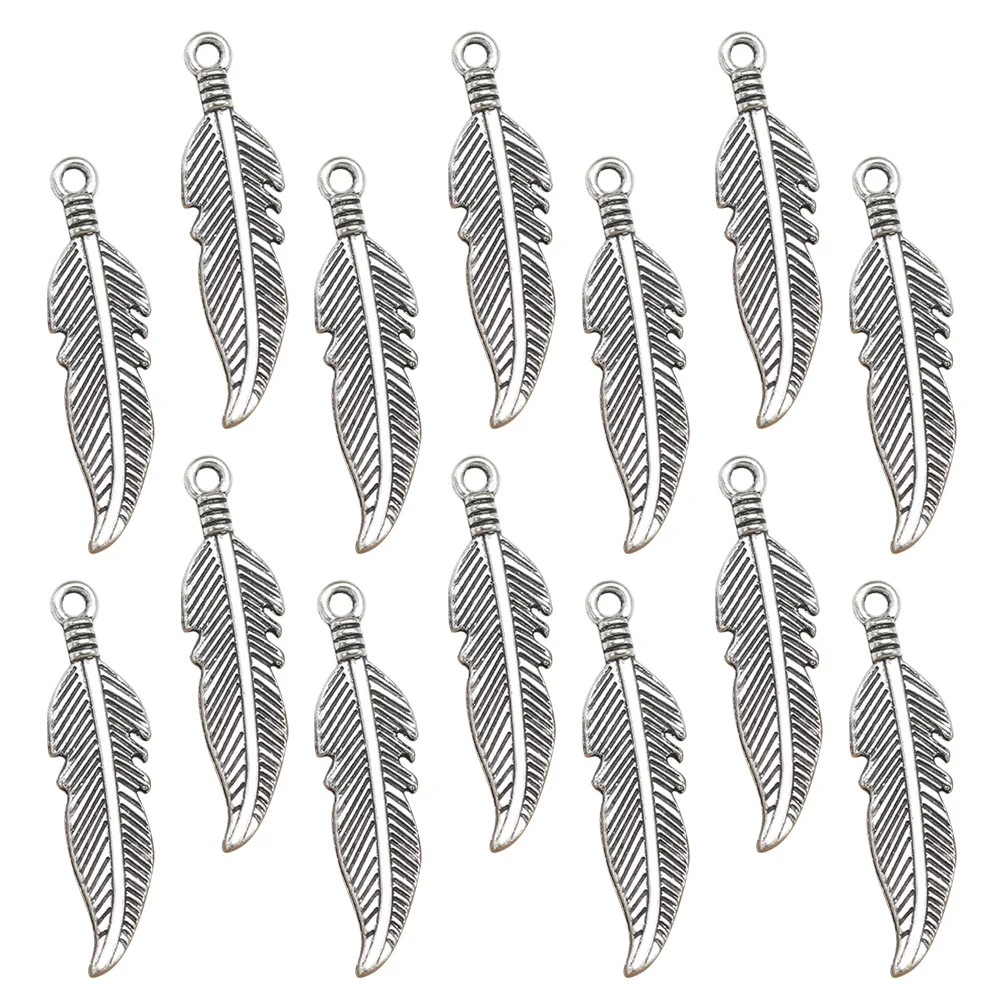 

100Pcs Alloy Pendant Charms Leaf Shape DIY Jewelry Making Accessories for Necklace Bracelet Keychains Projects
