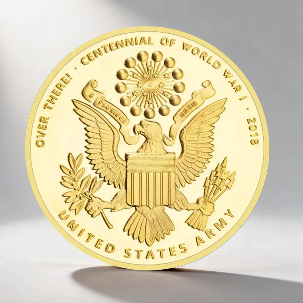 The Centenary of The First World War(1918-2018) Souvenir Coin in God We Trust Gold Plated Commemorative Coin