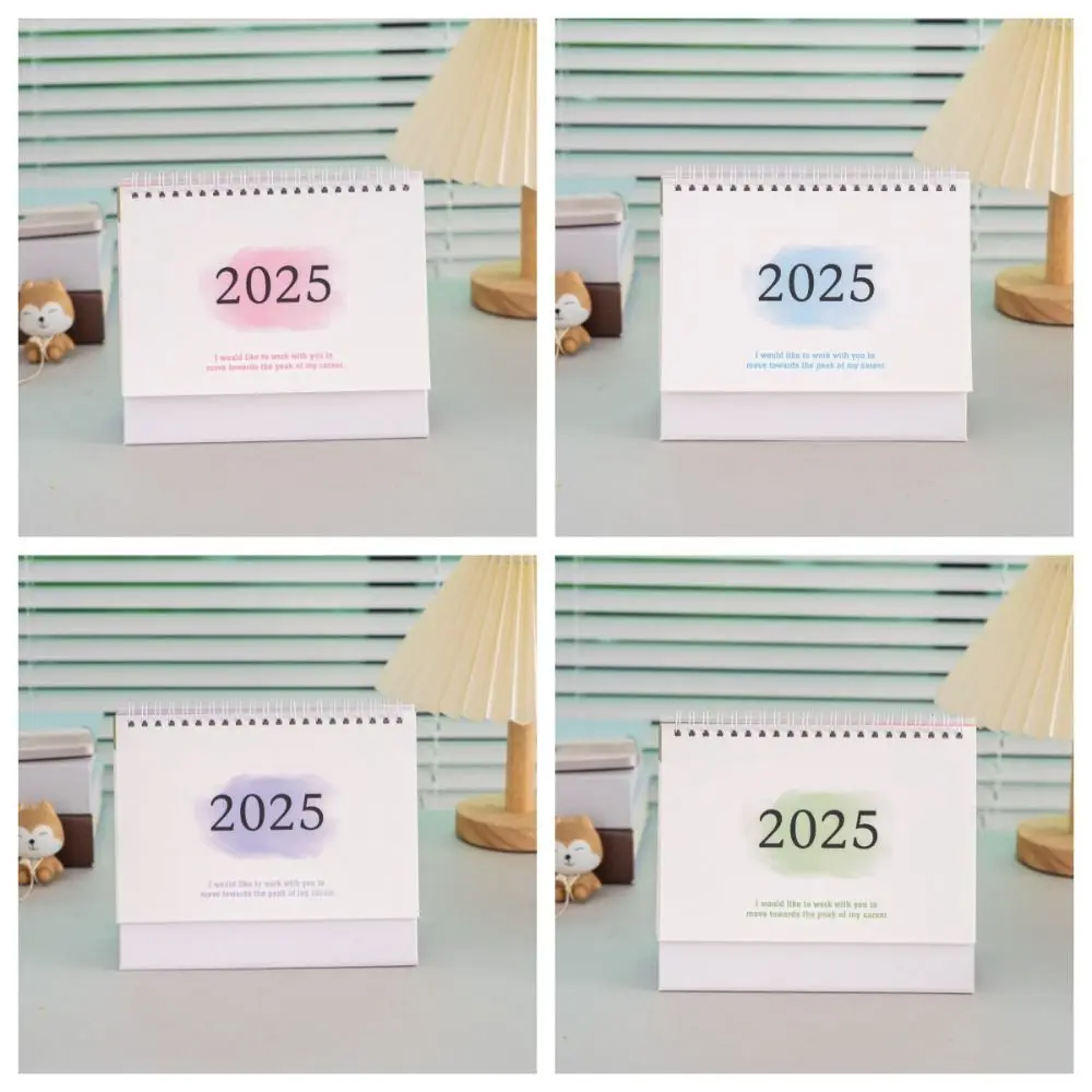 

Creative 2025 Desk Calendar Protable To Do List Mini Desktop Calendar Thick Paper Korean style Table Planner Table Decor