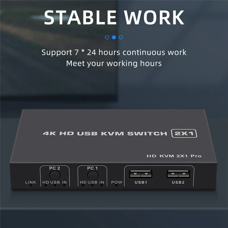 -مفتاح USB KVM متوافق مع 3 منافذ -شاشة مشاركة وحدة التحكم المكتبية المتوافقة 4K 60HZ