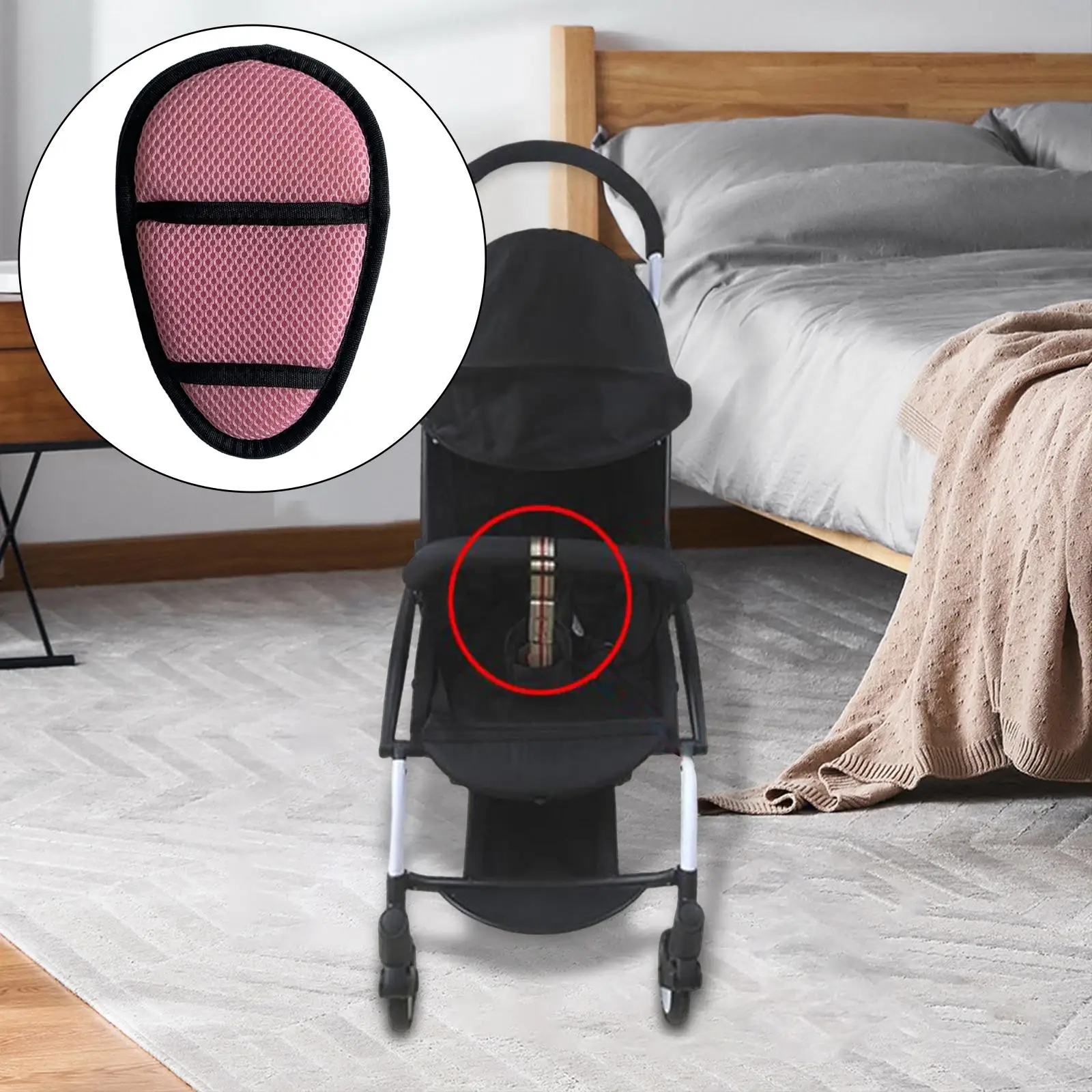 Soft Baby Seat Crotch Belt Cushion Protective Pad Universal Chair Cover for Infant Stroller Car and Highchair Safety