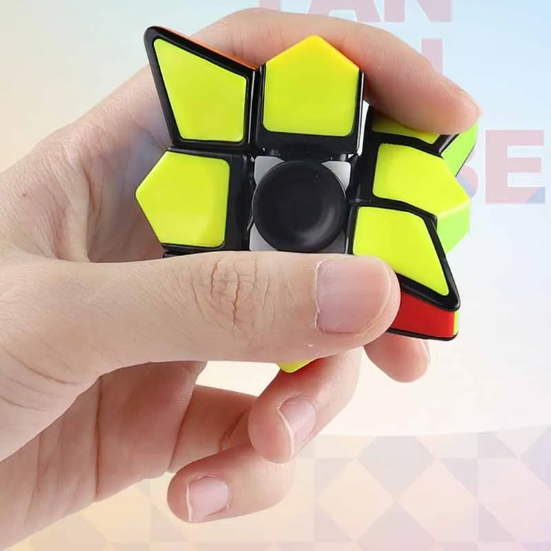 Kinder Puzzle Spielzeug kreative Spaß Finger Kreisel Magic Cube Rotation Fingers pitze Kreisel Stress abbau Spielzeug 2-in-1 Magic Cube Spielzeug Geschenke