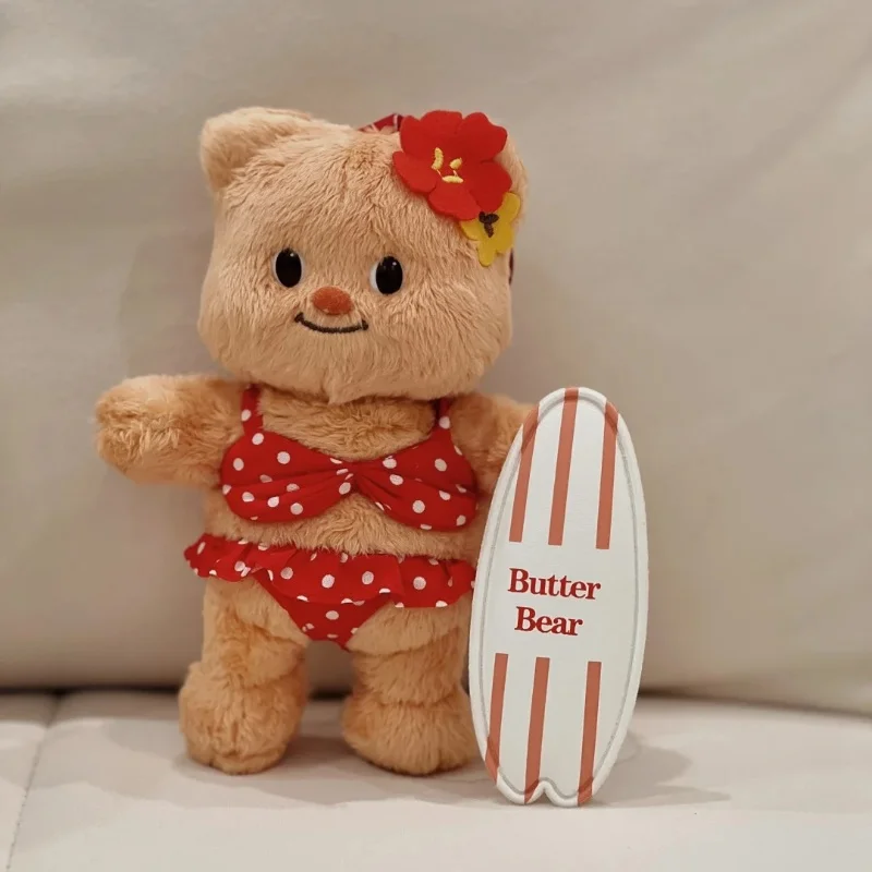 오리지널 버터 베어 OOTD 시리즈 블라인드 박스 플러시 귀여운 가방 펜던트 인형 장난감 패션 가방 키체인 장식 미스터리 크리스마스 선물