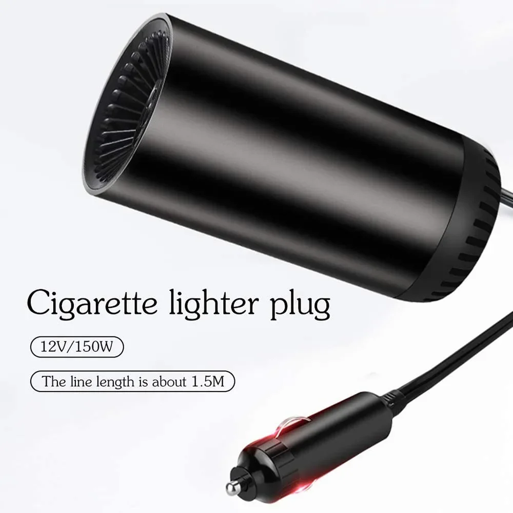 Portable Car Heater 12V 150W Fast Heating Car Windscreen Heater Plug in Cigarette Lighter Heating Cooling Mini Auto Car Heater