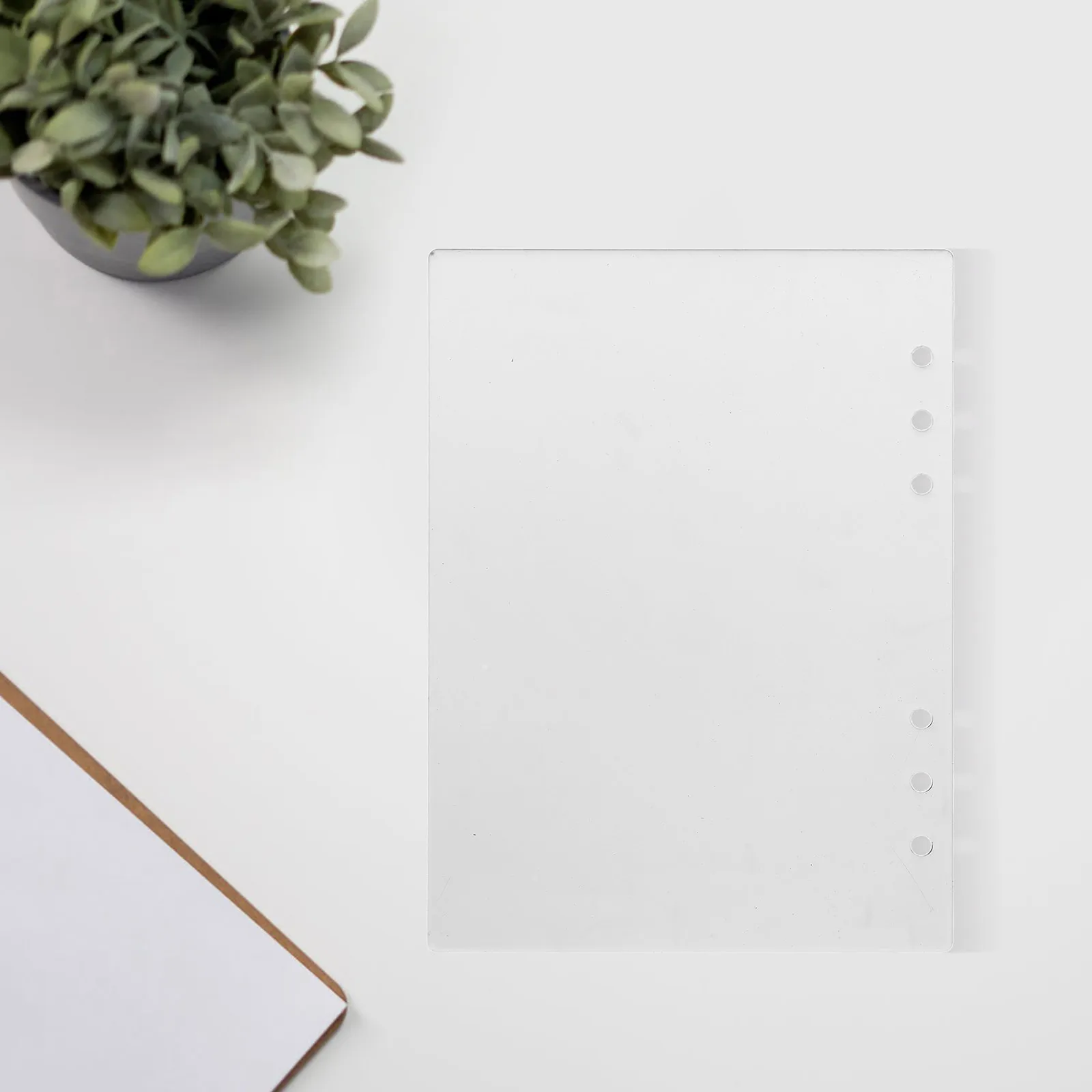 Capa de fichário acrílico fosco a5 reutilizável capa de caderno destacável planejador transparente para diários cadernos diários