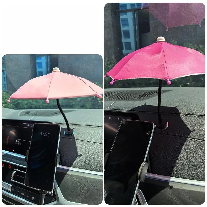 【F】1 Set 360° Rotation Mini Umbrella Anti-glare Sun Shade Cover Magnetic Phone Umbrella For 15/14/13/12 Pro/Pro Max For Phone