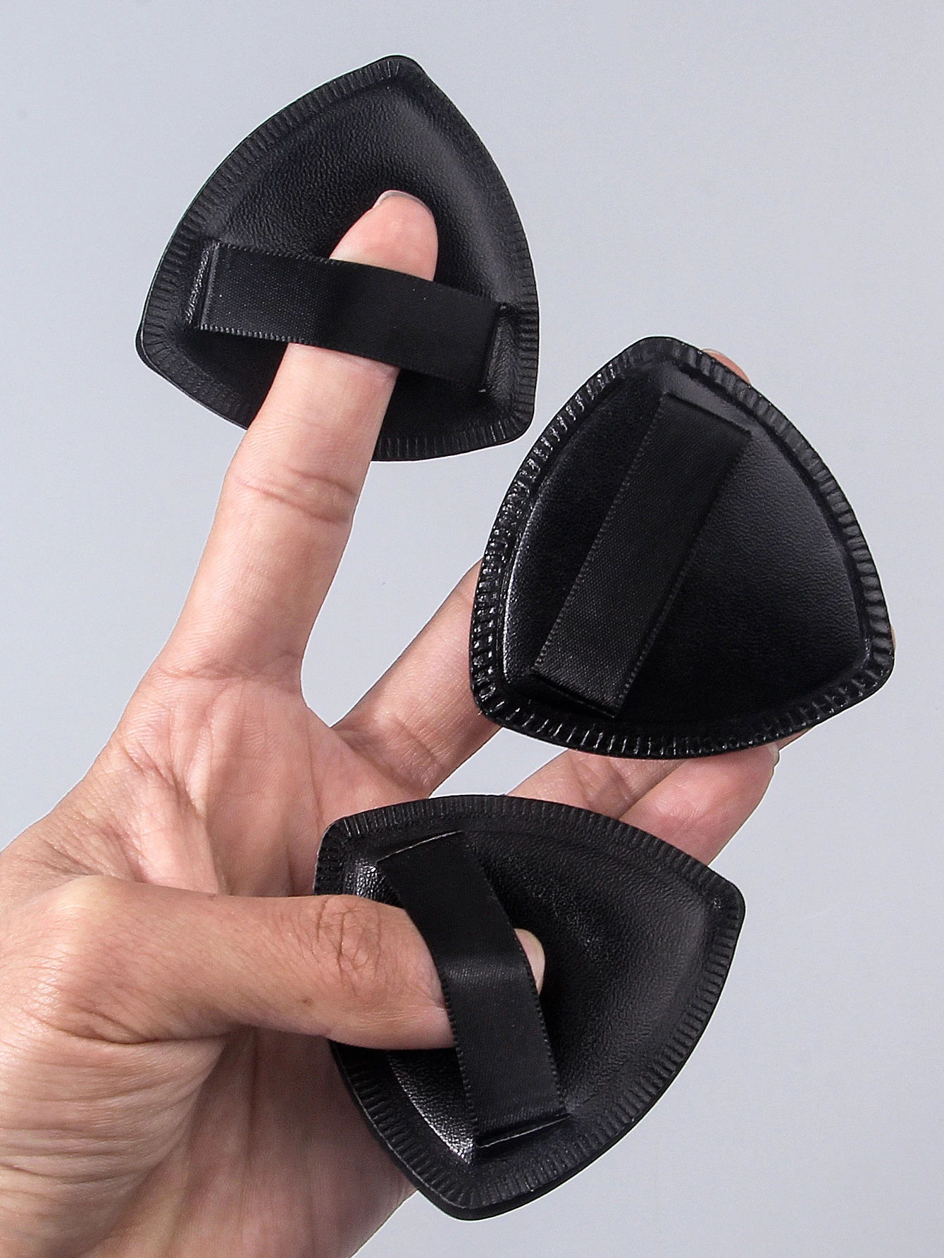 Esponja de maquillaje triangular suave para mujer, aplicador portátil de polvos faciales y base líquida, 3 uds.