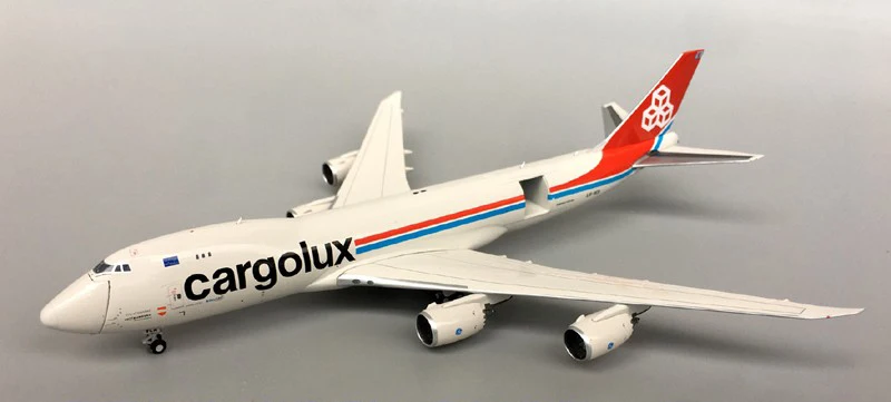 Fine 1/400 GJCLX1896 Luxembourg cargo aircraft model 747-8F LX-VCA  Alloy collection model