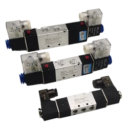 4V220-08/4V320-10/4V420-15 Solenoid Valve 2 Position 5 Port Pneumatic Air Valves DC12V DC24V AC110V AC220V Double Coil