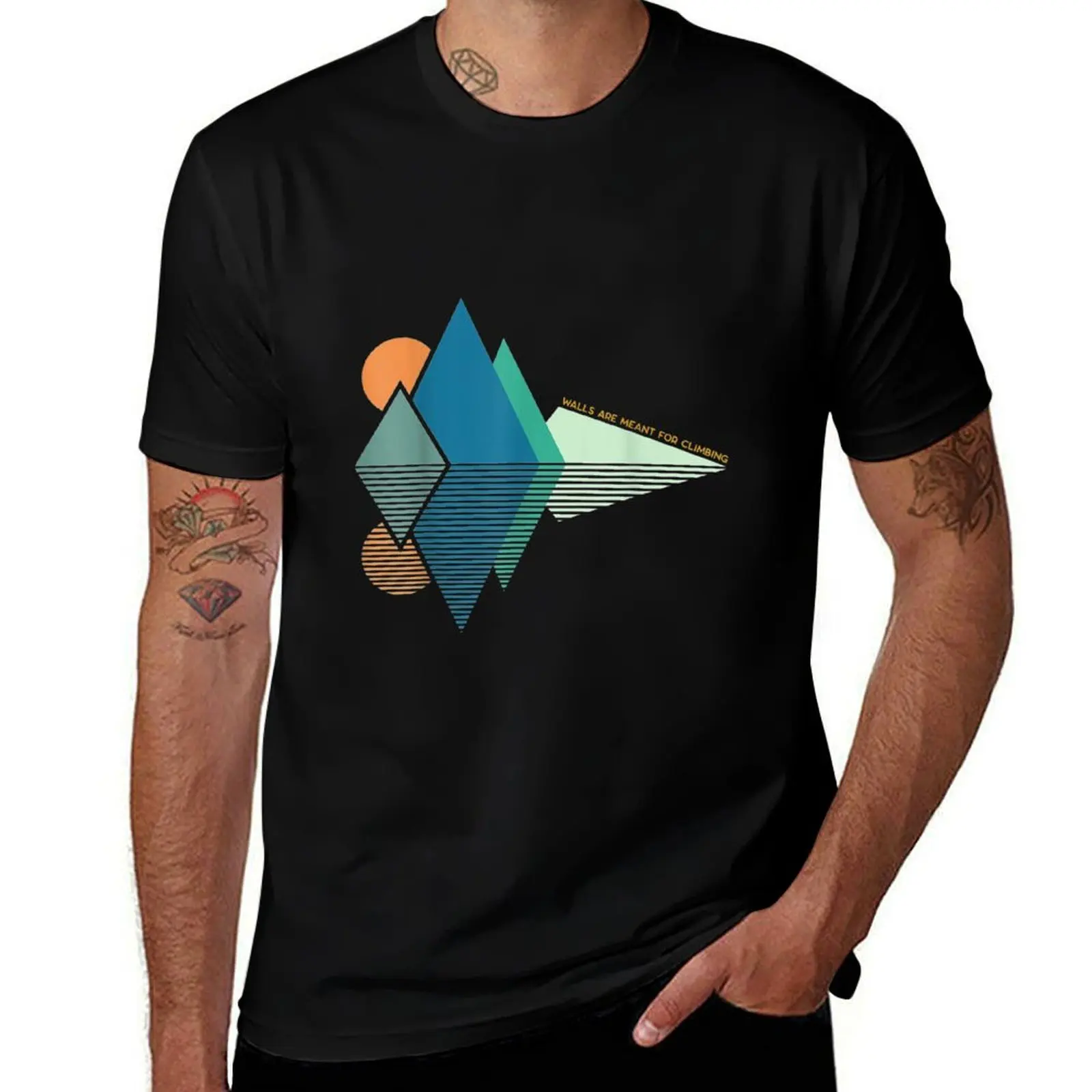 Rock Climbing vintage - Walls are meant for T-Shirt Lightweight Gym Training T-Shirt