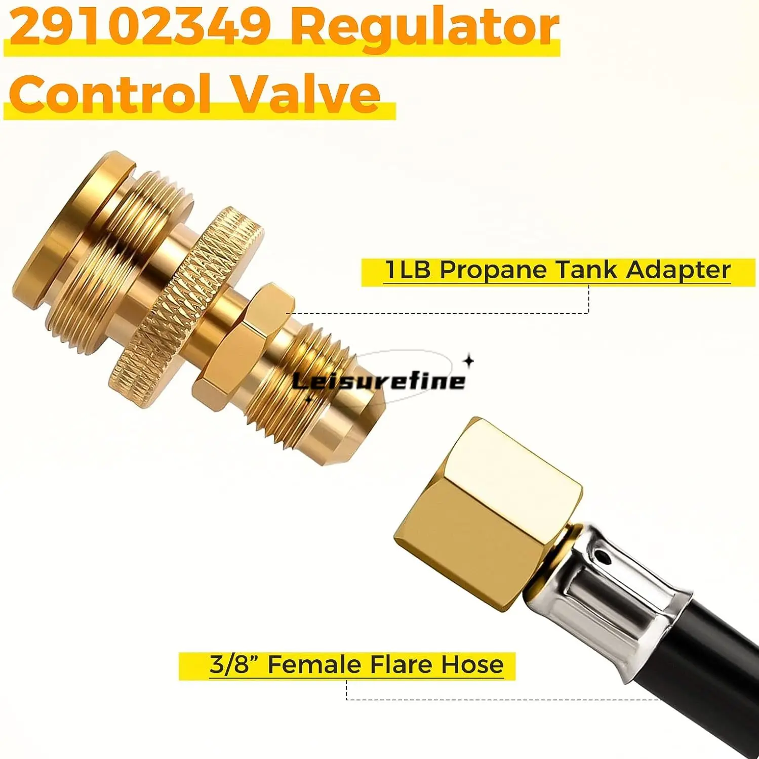 Tru-Infrared Regulator Valve Set for Char Broil Grill2Go 2012 29103224A 29102349 1LB Adapter Convert 20LB to High Pressure Kit