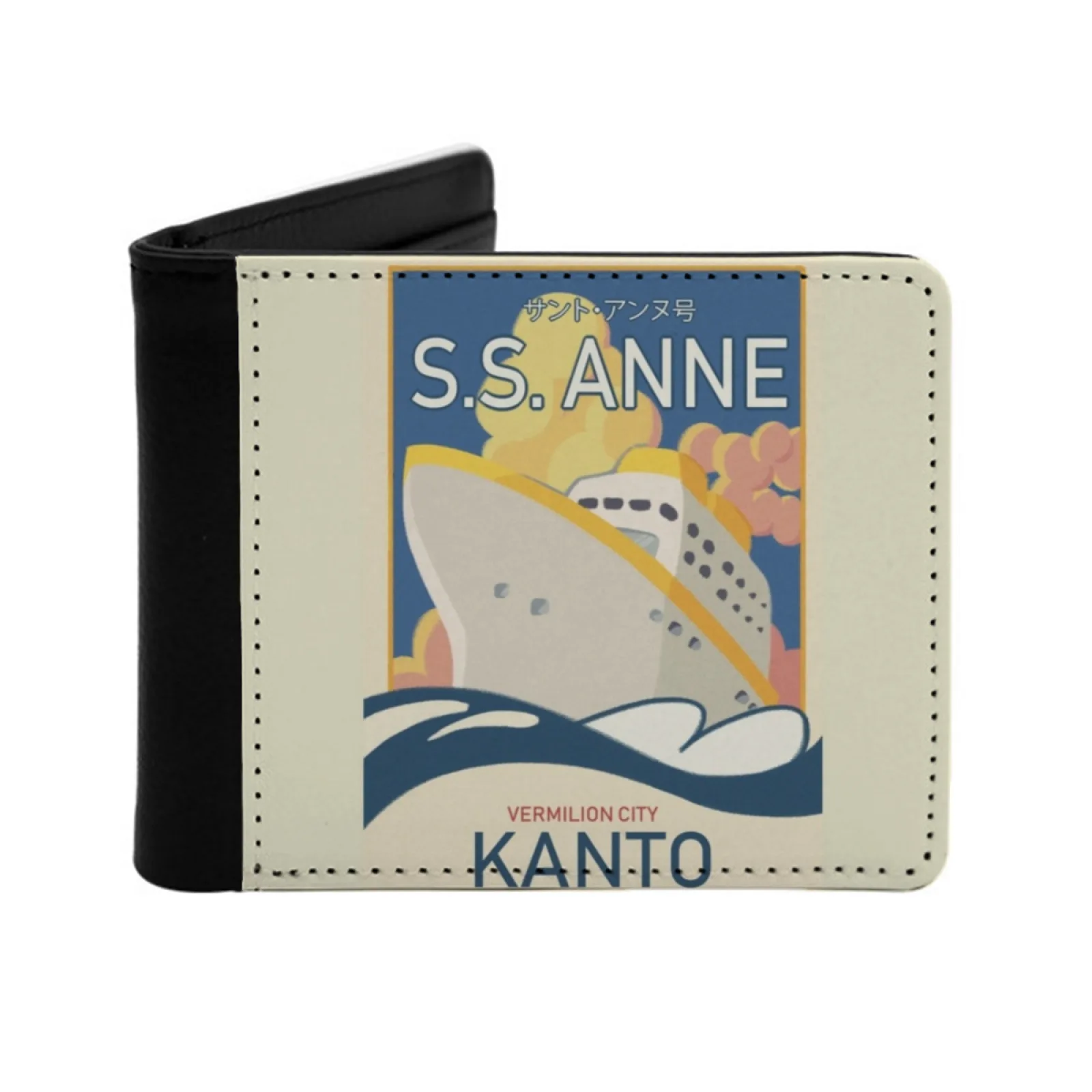 

S S Anne Men Wallets Card Man Wallet Short Purse Bi-Fold Personalized Purses Game Boat Sea Kanto Vermilion Letsgo Lgpe Eevee