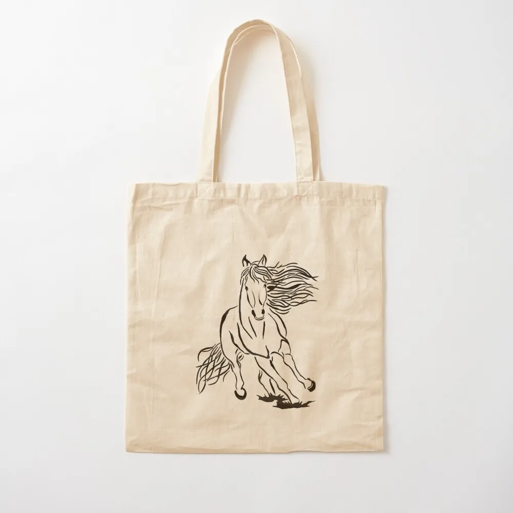 Running Horse Art Tote Bag bags woman 2025 Women's beach bags shopper bag women canvas bag for beach