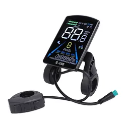 Electric Bike LCD Display 24V 36V 48V 60V 72V Universal 5 Pin Water Resistant Connector S-100 Panel Screen for 22.2mm Handlebar