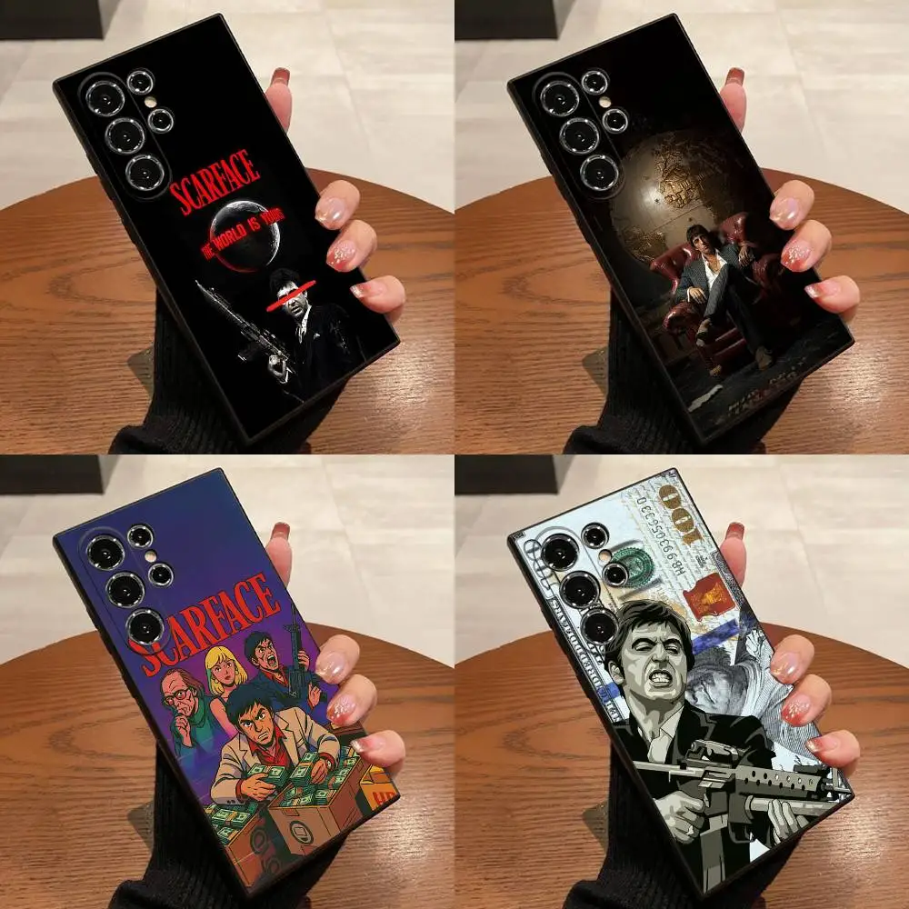

S-Scarfaces Tony Montana Phone Case For Samsung S25,S24,S21,S22,S23,S30,Ultra,S20,Plus,Fe,Lite,5G Black Cover