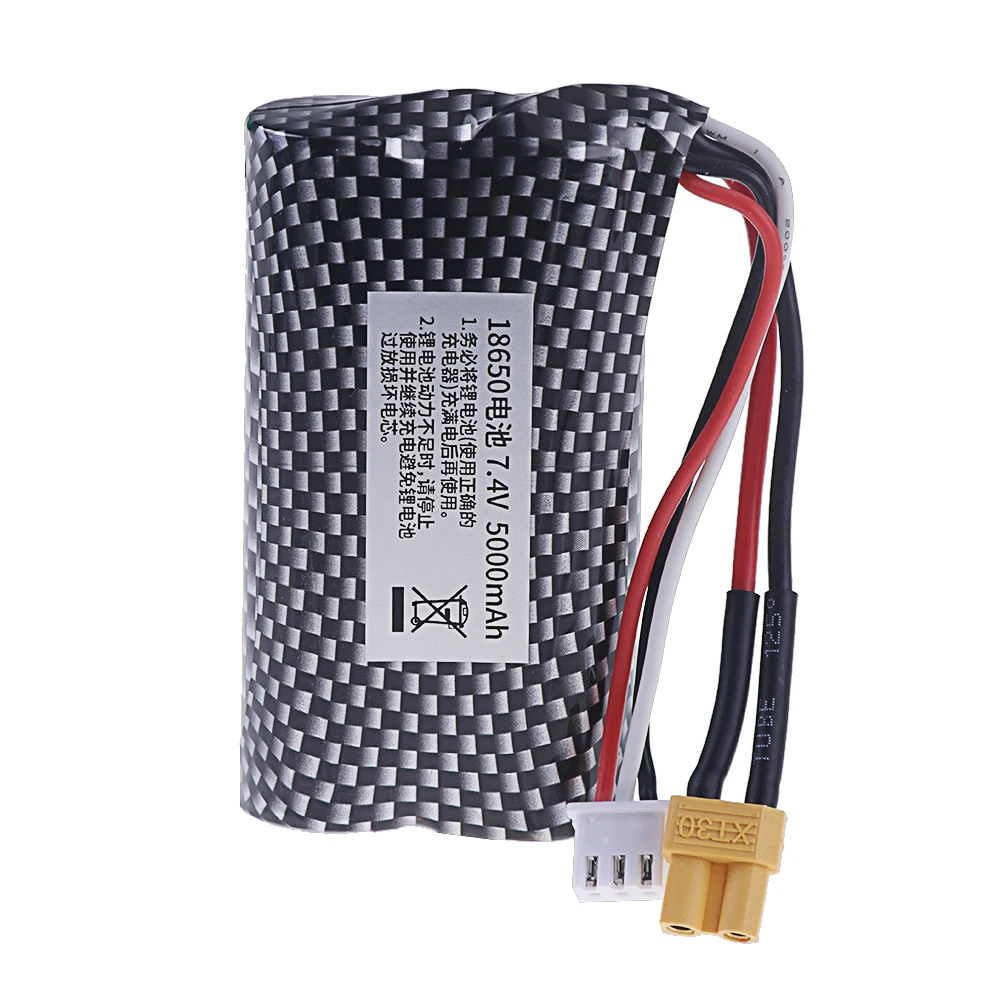 7.4 V 5000mAh Lipo batteria XT30 spina per HUINA 580 1580 1583 RC giocattoli accessorio 7.4 V 2S batteria per 1580-005 Huina 580550 583 582