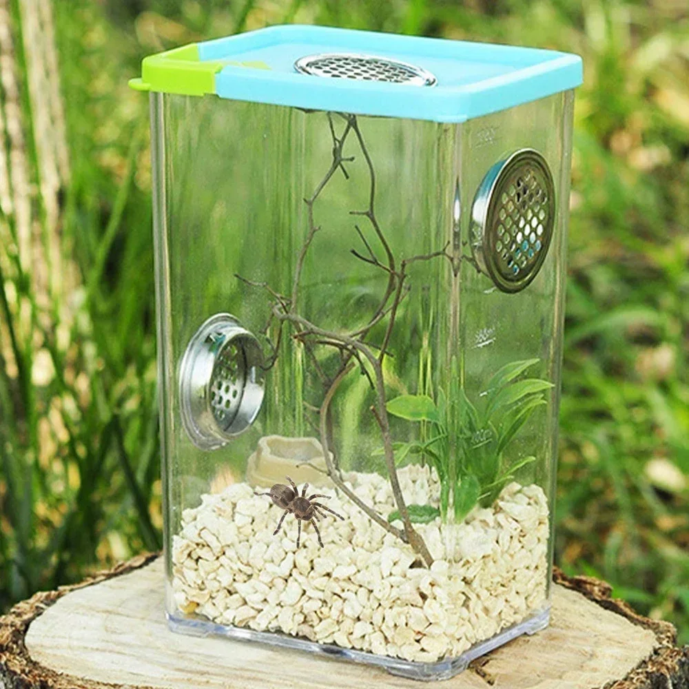 Reptile Breeding Box Clear Acrylic Reptile Feeding Box Insect Box Mantis Breeding Insect Reptile Cage Terrarium Terrarium