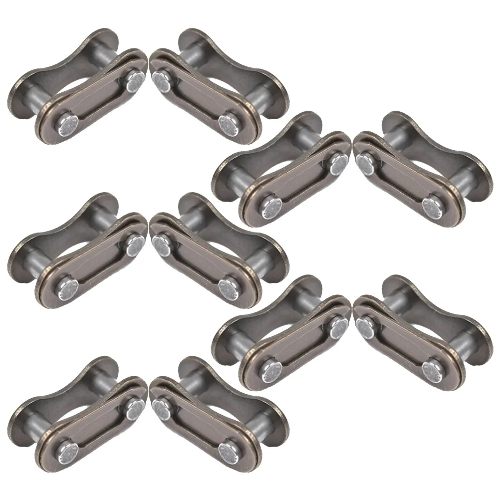 10pc Single Speed Chain Stainless Steel Reusable Connector For Bike Chain Folding Replacement Accessory
