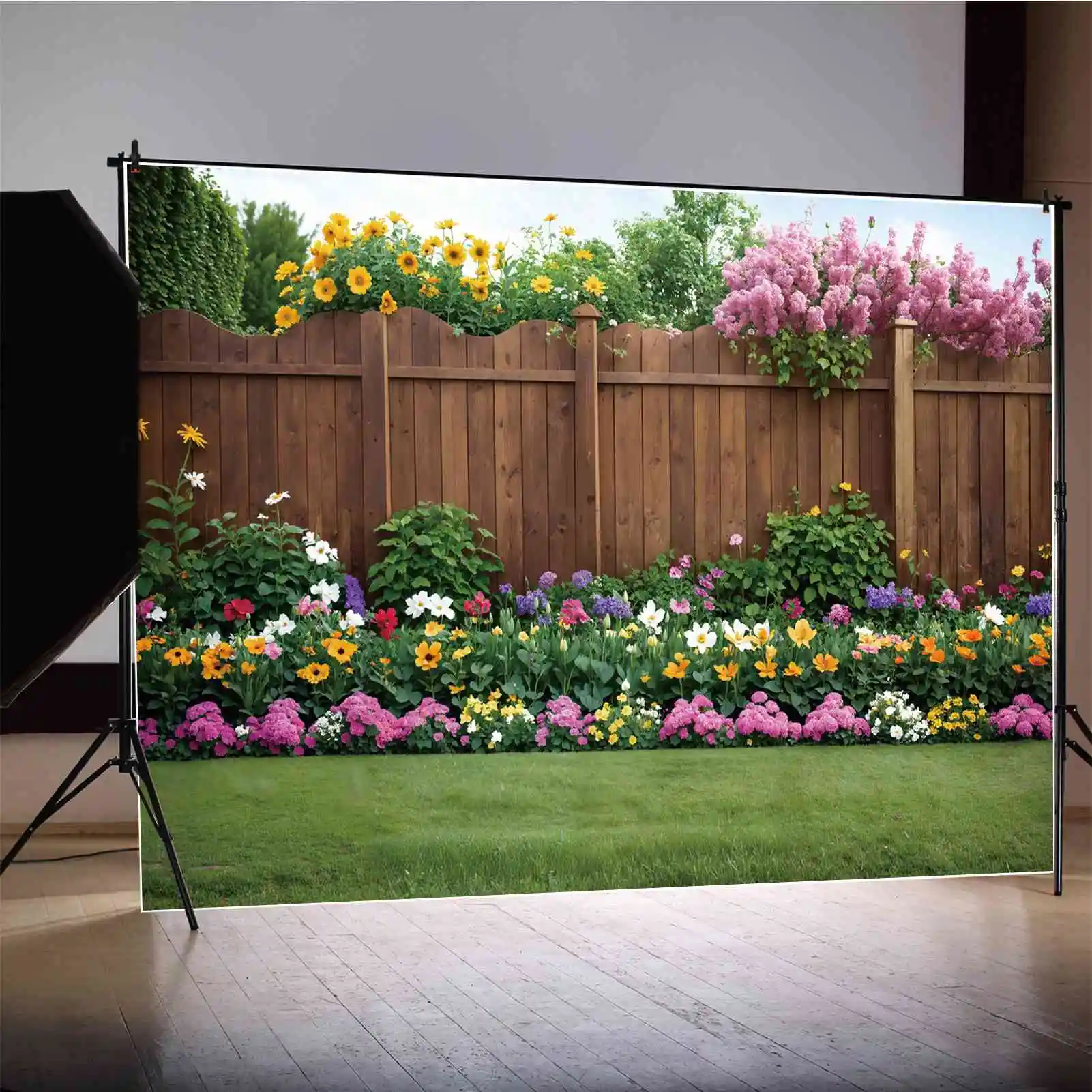 Spring Garden Cenários De Fotografia De Parede De Madeira, Decoração Do Partido, Personalizado Kids Photo Background, Photoshoot Props