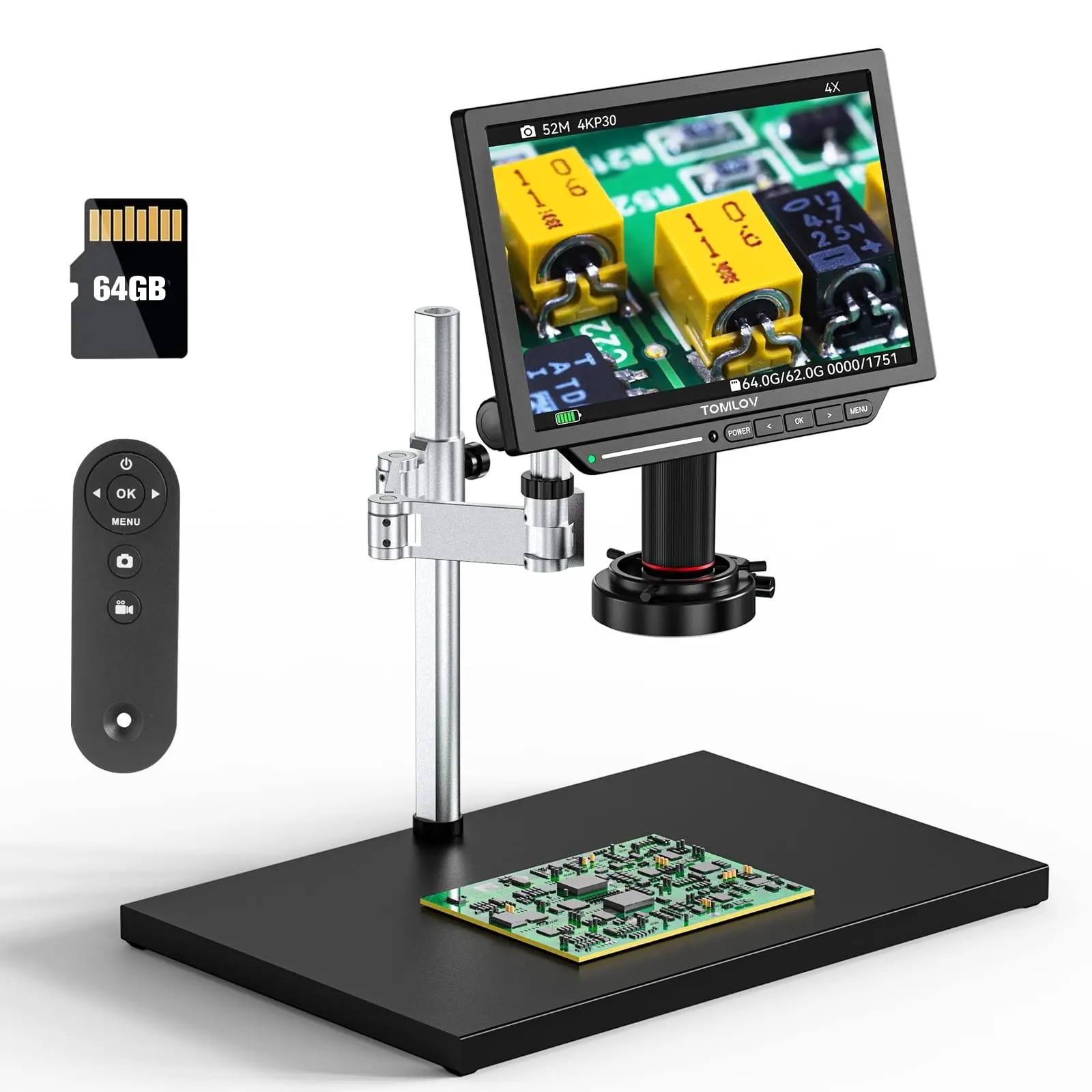 TOMLOV 4K Autofocus Microscoop TM4K-AF Max 10.1 