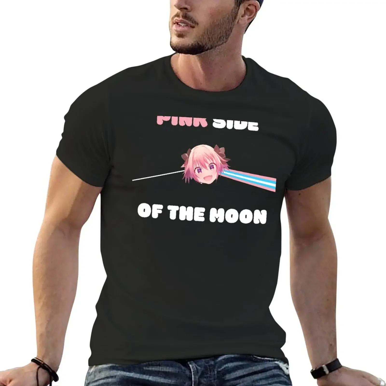 

Pink Side of the Moon Astolfo Femboy Rainbow Flag T-Shirt blanks aesthetic clothes graphic t shirts mens fashion