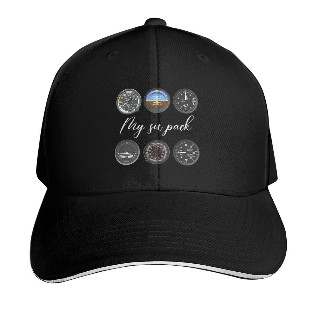 Pilot Cockpit Airplane Six Pack Flight Intruments Cap Casual Baseball Caps Adjustable Hat Hip Hop Summer Unisex Baseball Hats